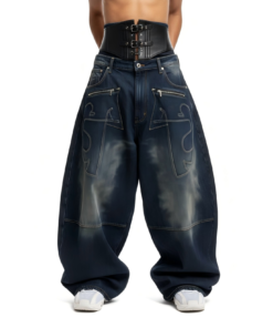 Heterogeneous Patchwork Deconstructed Trousers