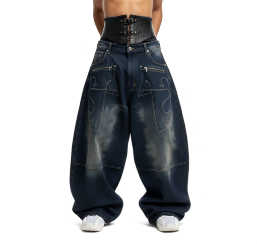 Heterogeneous Patchwork Deconstructed Trousers