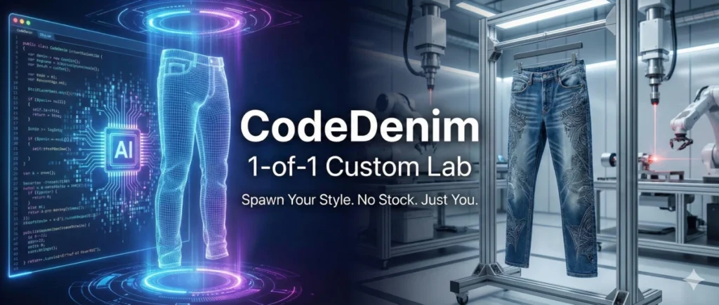 custom distressed denim jeans production line in China factory