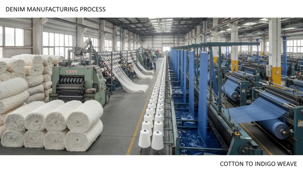 How Denim Fabric Is Made: From Cotton to Indigo Weave