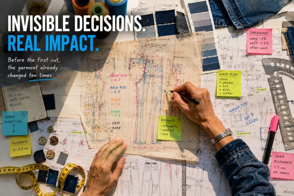 denim pattern making invisible decisions