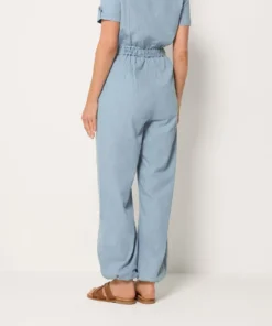 drawstring chambray denim jumpsuit 02
