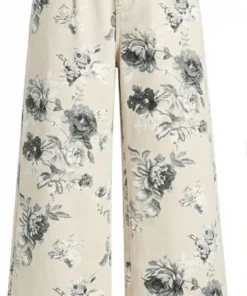 floral print cropped wide leg jeans 01