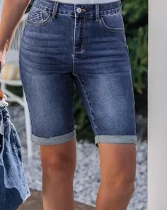 vintage wash denim bermuda shorts 01