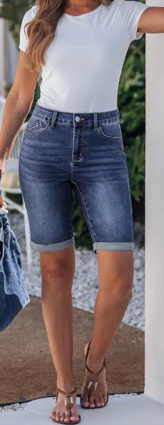 vintage wash denim bermuda shorts 01