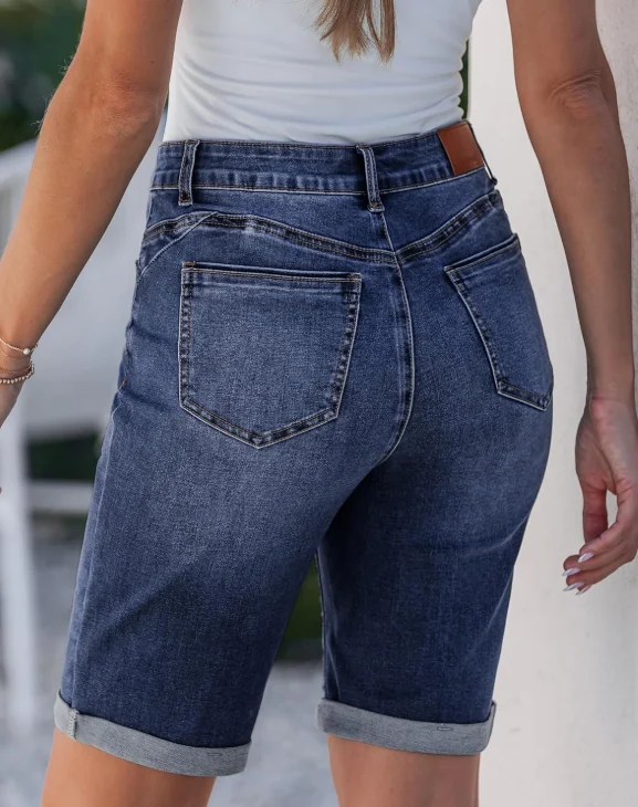vintage wash denim bermuda shorts 03