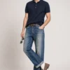 sk 20260722 mens denim style 015 polo shirt and classic blue jeans concept