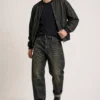 sk 20260722 mens denim style 020 olive coated denim pants concept