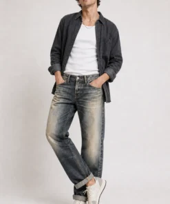 sk 20260722 mens denim style 021 layered jacket and faded denim concept