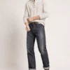 sk 20260722 mens denim style 023 cream shirt and dark slim jeans concept