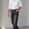 sk 20260722 mens denim style 026 white shirt and grey straight jeans concept