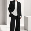 sk 20260722 mens denim style 034 black blazer and wide leg formal denim concep