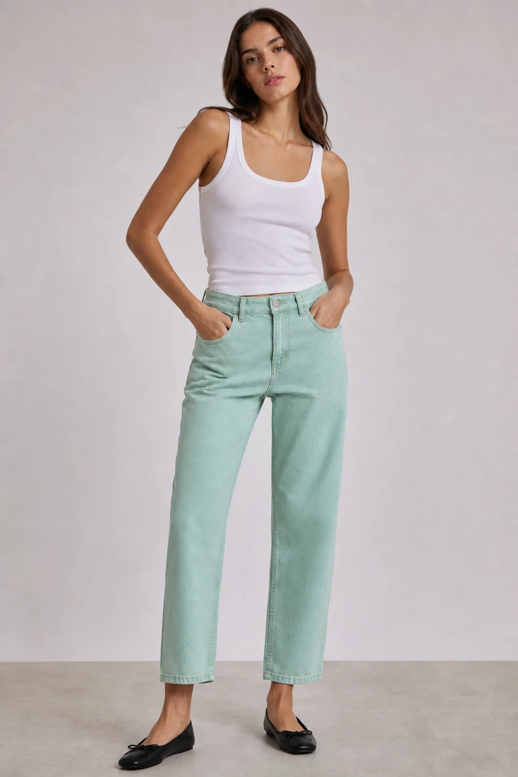 sk 20260722 womens denim style 001 mint utility barrel jeans concept