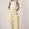 sk 20260722 womens denim style 002 soft yellow pleated barrel jeans concept