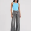 sk 20260722 womens denim style 009 grey washed drawstring wide leg jeans concept