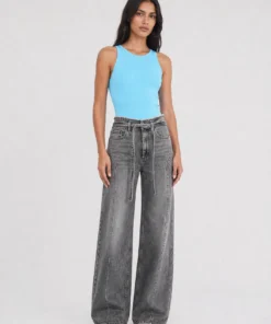 sk 20260722 womens denim style 009 grey washed drawstring wide leg jeans concept