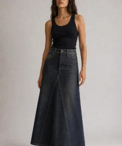 sk 20260722 womens denim style 012 dark indigo denim maxi skirt concept