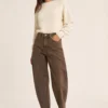 sk 20260722 womens denim style 013 brown cropped barrel pants concept