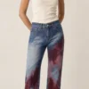 sk 20260722 womens denim style 015 art dyed slim flare jeans concept