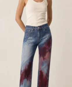 sk 20260722 womens denim style 015 art dyed slim flare jeans concept