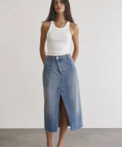 sk 20260722 womens denim style 018 light chambray wrap slit culotte concept