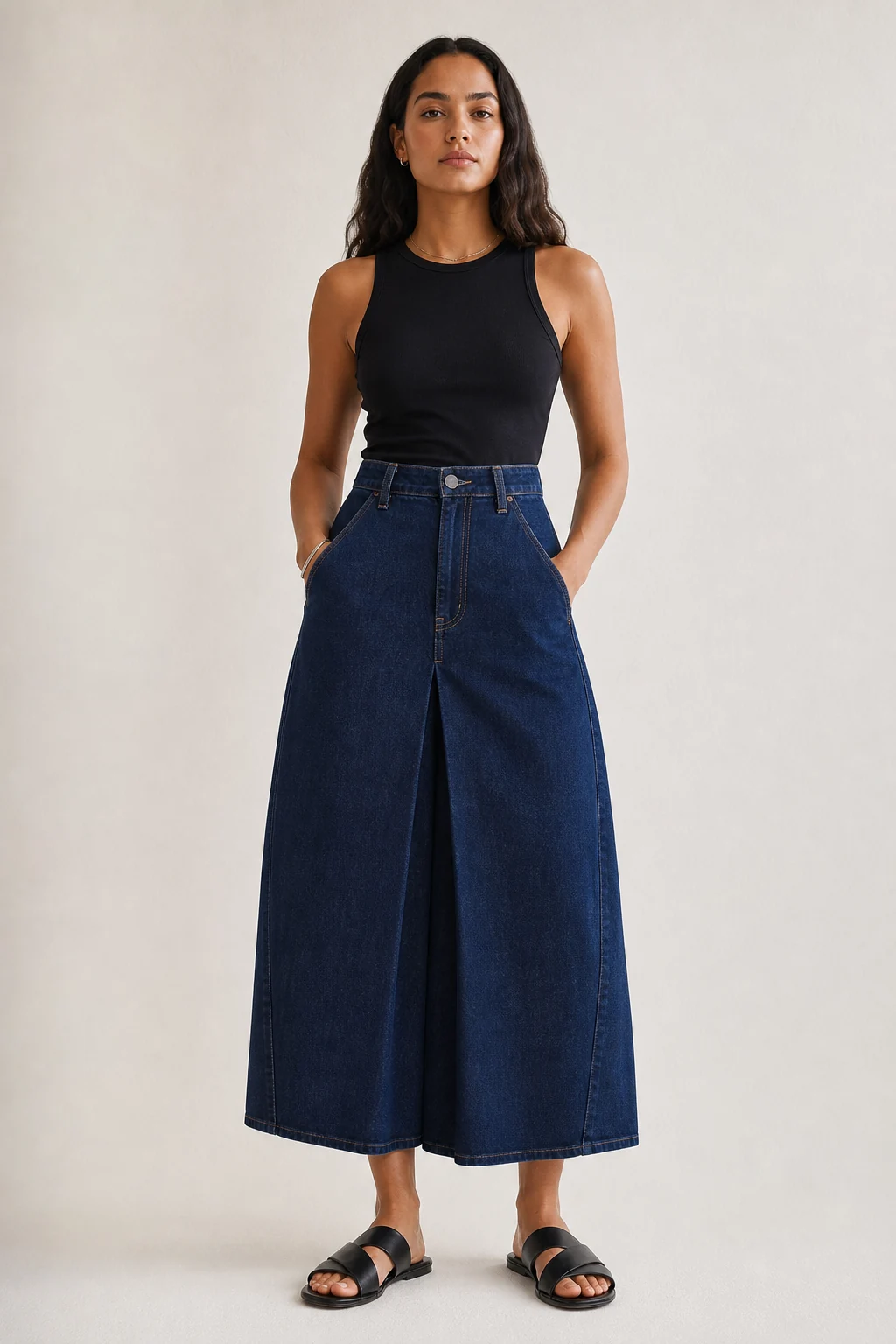 sk 20260722 womens denim style 019 deep indigo cropped wide leg jeans concept