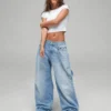 sk 20260722 womens denim style 033 low rise light blue wide leg jeans concept